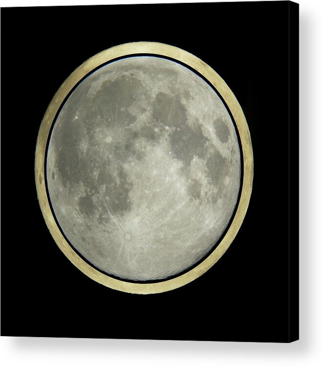 Moon Acrylic Print featuring the photograph Moon Size by Pekka Parviainen/science Photo Library