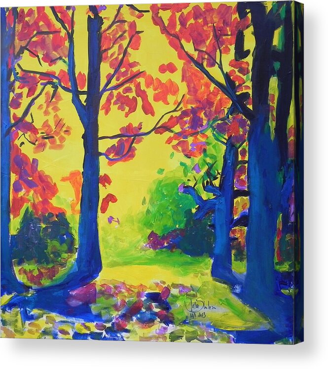 Autumn Colours Acrylic Print featuring the painting Morning by Jolanta Shiloni