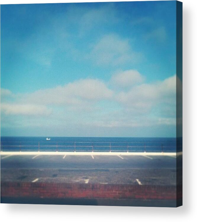 Blue Acrylic Print featuring the photograph Morning Seaside View #sea #summer by Just Berns
