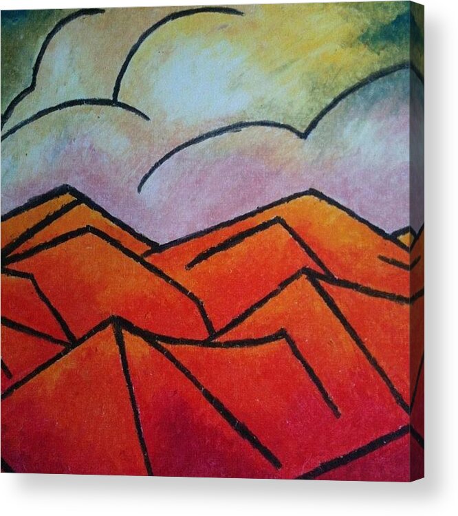 Abstracters_anonymous Acrylic Print featuring the photograph Mountains In The Desert by Stephen Lock