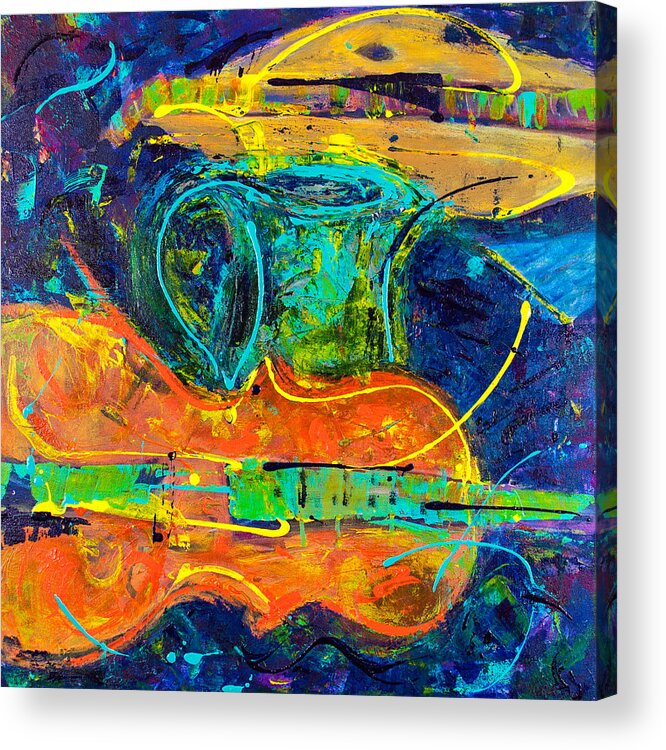 Music Acrylic Print featuring the painting Music #1 by Kerima Swain