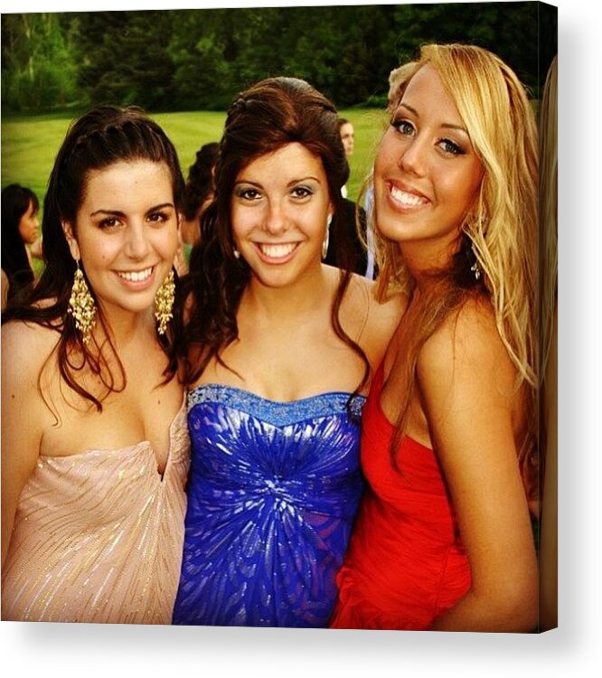 Prom Acrylic Print featuring the photograph My Girls @achalet & @g_curran #tbt by Jordan Weaver
