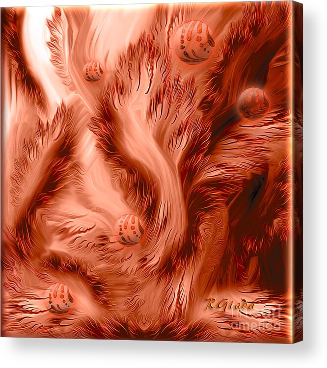 #my #magic #forest Acrylic Print featuring the digital art My Magic Forest - fantasy art by Giada Rossi by Giada Rossi