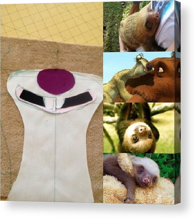 My Sid The Sloth Diaper In The Making Acrylic Print by Erika Morales -  Mobile Prints