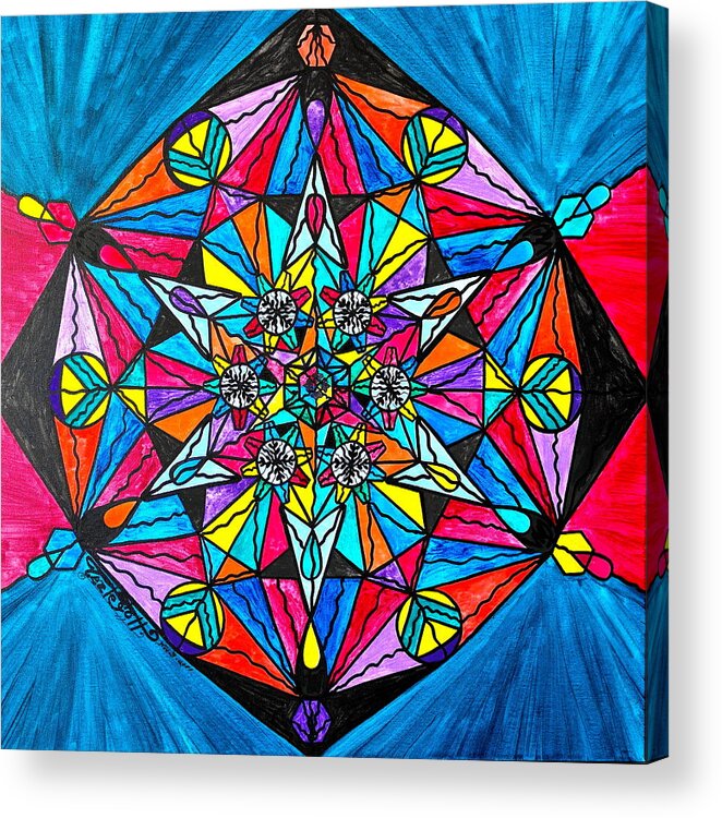 Namaste Acrylic Print featuring the painting Namaste by Teal Eye Print Store