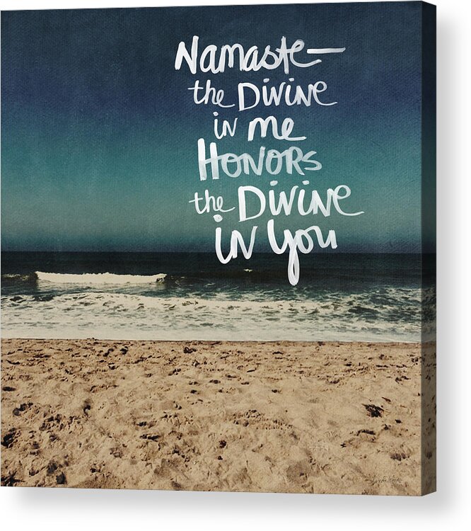 Namaste Acrylic Print featuring the photograph Namaste Waves by Linda Woods