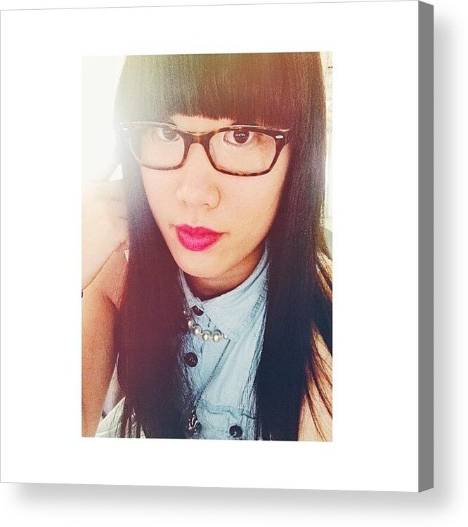 Vscocam Acrylic Print featuring the photograph New Haircut! I Finally Have Bangs That by Sarah Sugarman