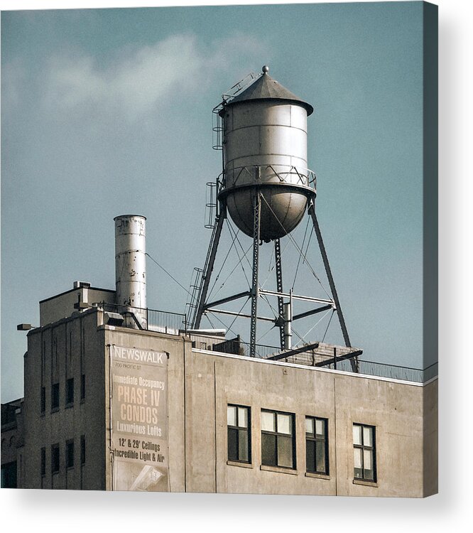 Water Towers Acrylic Print featuring the photograph New York water towers 10 by Gary Heller