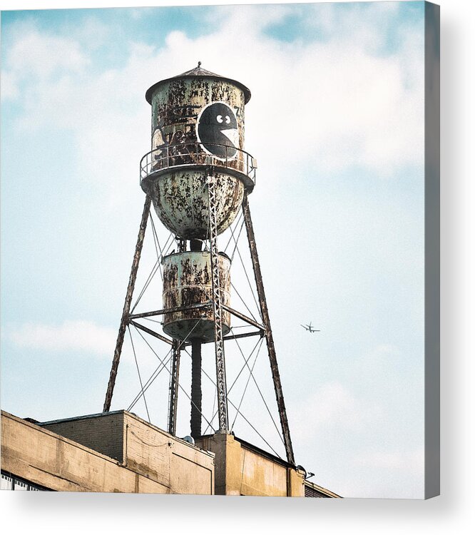 Water Tower Acrylic Print featuring the photograph New York Water Towers 9 - Bed Stuy Brooklyn by Gary Heller
