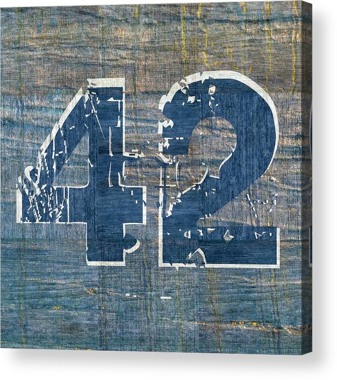 Jackie Robinson Acrylic Print featuring the digital art Number 42 by Michelle Calkins