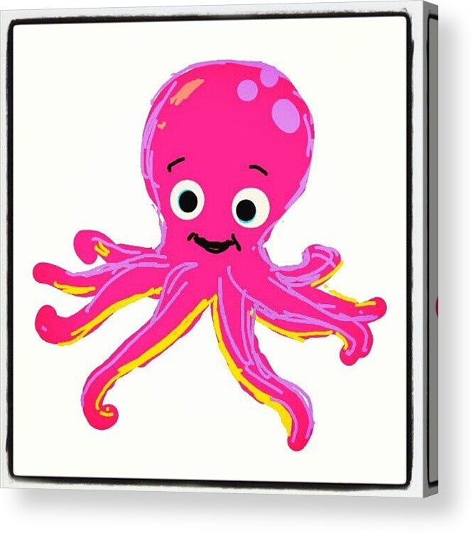 Octopus #cartoon #caricatures #sketch Acrylic Print by Nuno Marques -  Instaprints