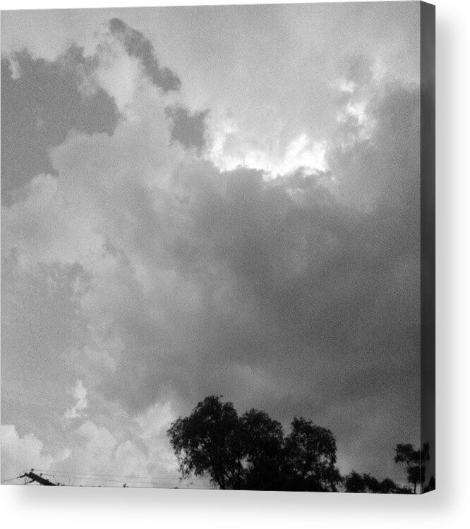 Summer Acrylic Print featuring the photograph Odd Stormy Skies. Should Have Expected by Leslie Moore
