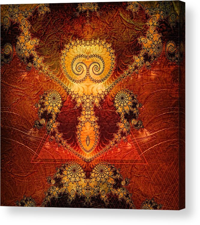 Fractal Acrylic Print featuring the digital art Of Course We Built the Pyramids by Roger Passman