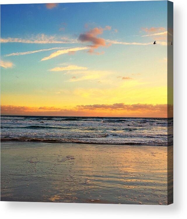 Ocean Acrylic Print featuring the photograph On The Edge by Ally White