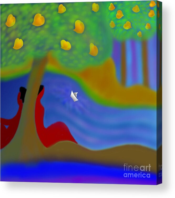 Mangoes Acrylic Print featuring the digital art Once upon a time by Latha Gokuldas Panicker
