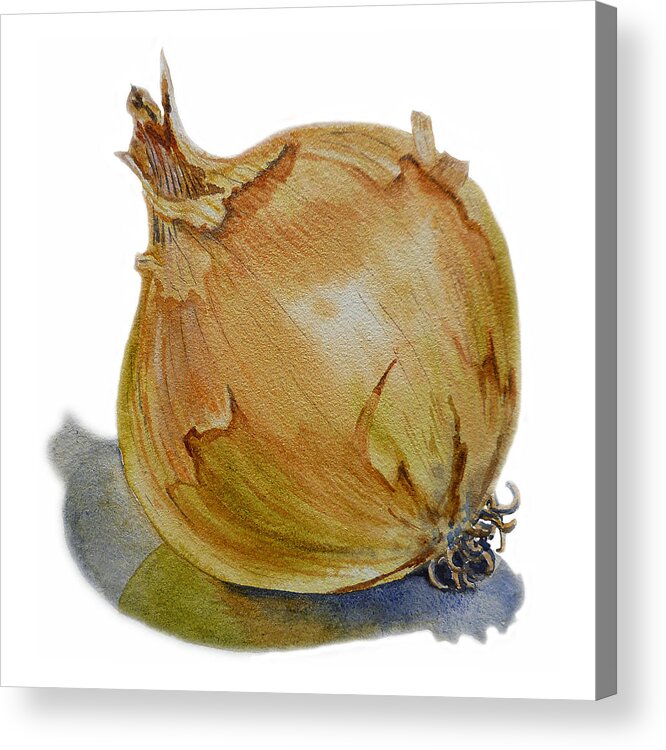 Onion Acrylic Print featuring the painting Onion by Irina Sztukowski