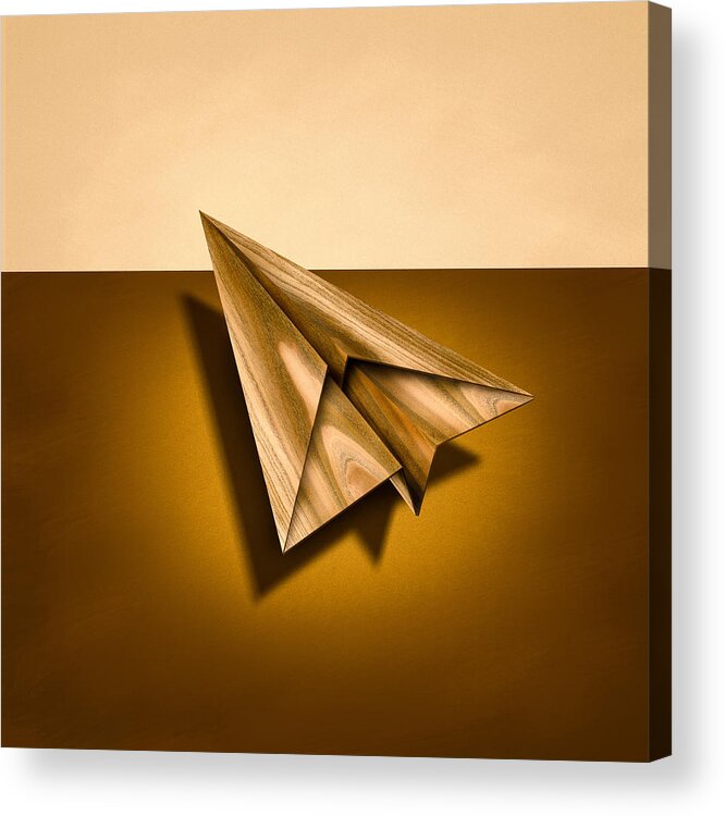 Aircraft Acrylic Print featuring the photograph Paper Airplanes of Wood 1 by YoPedro