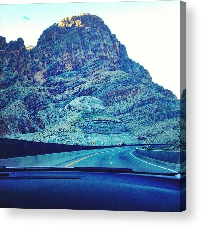 Utah Acrylic Print featuring the photograph Passing Through The Virgin River Gorge by Ray Jay
