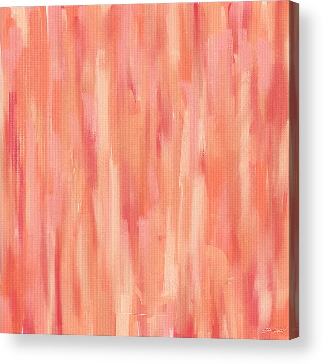 Peach Acrylic Print featuring the painting Passionate Peach by Lourry Legarde