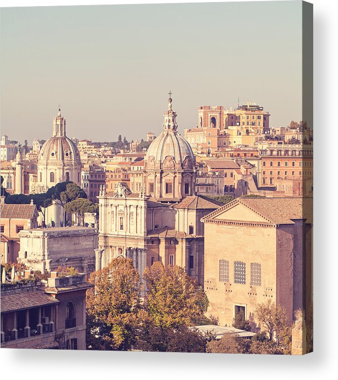 Rome Acrylic Print featuring the photograph Pastello - Rome, Italy by Melanie Alexandra Price