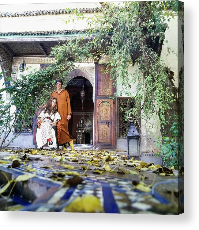 Marrakesh Acrylic Print featuring the photograph Paul And Talitha Getty Wearing Kaftans by Patrick Lichfield