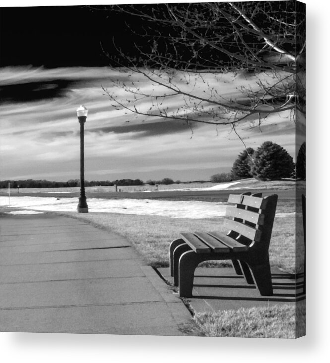 Bench Acrylic Print featuring the photograph Pause by Don Spenner