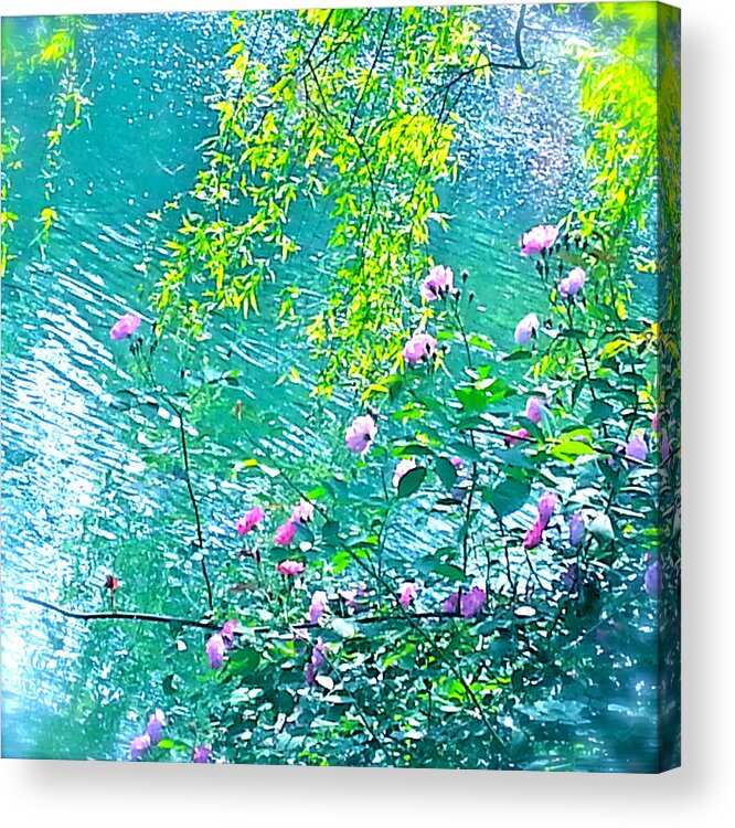 Abstract Lake Scenery Acrylic Print featuring the photograph Peony Dance by HweeYen Ong