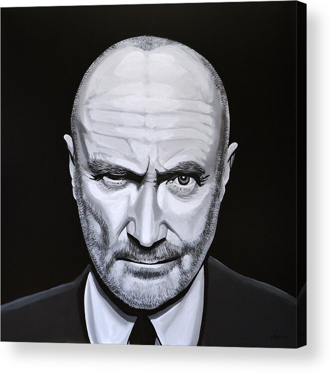 Phil Collins Acrylic Print featuring the painting Phil Collins by Paul Meijering