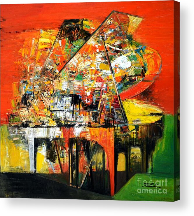 Piano Coloratura Acrylic Print featuring the painting Piano Coloratura by Zheng Li