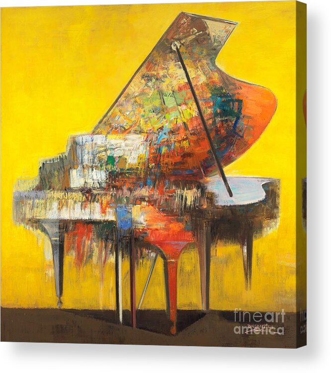 Piano.piano Acrylic Print featuring the painting piano No.19 by Zheng Li