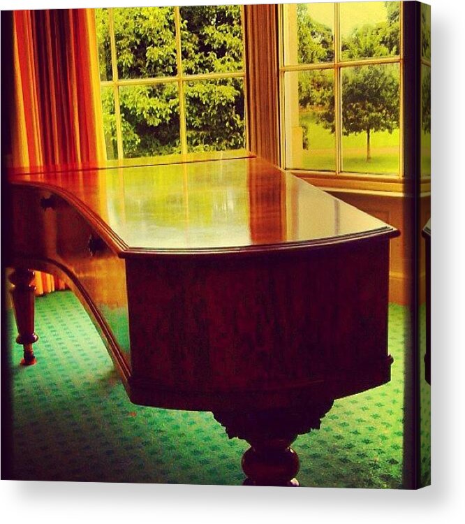 Old Acrylic Print featuring the photograph #piano#music#room#castle#viewpoint by Vicky Combs