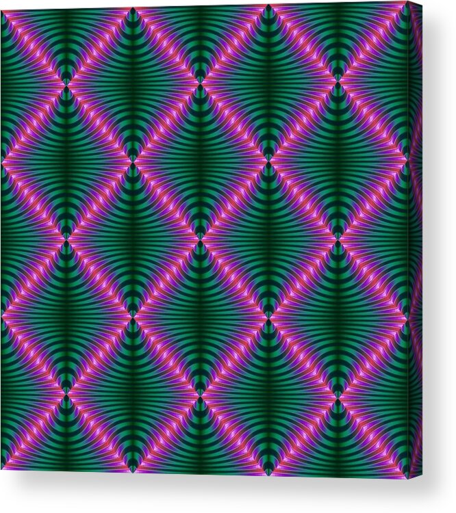 Pink Line Design Patterns Pattern Background Art Wallpaper Green Art Shapes Acrylic Print featuring the photograph Pink Line Design Pattern by Candy Floss Happy