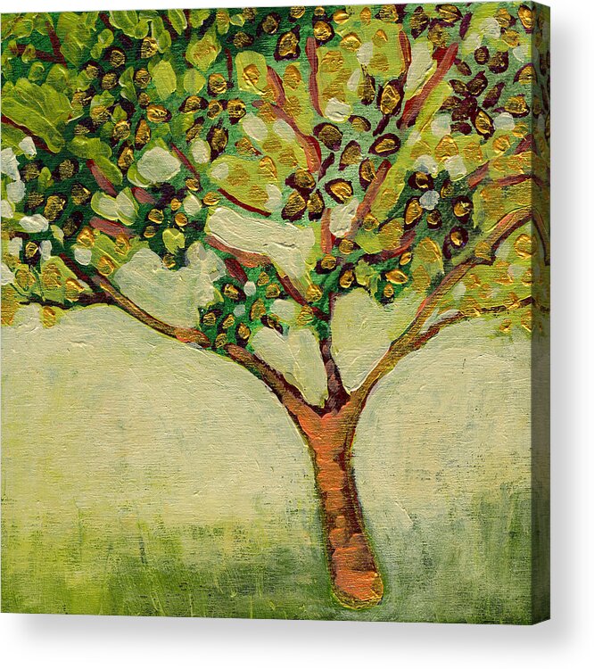Tree Acrylic Print featuring the painting Plein Air Garden Series No 8 by Jennifer Lommers