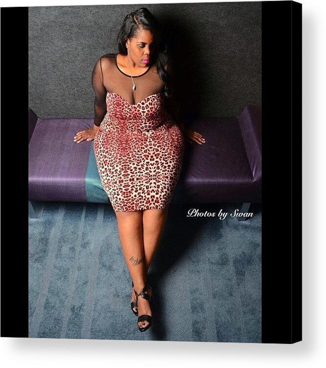Beautiful Acrylic Print featuring the photograph #plusmodel #phat #girls #bbw #thick by Plus Size