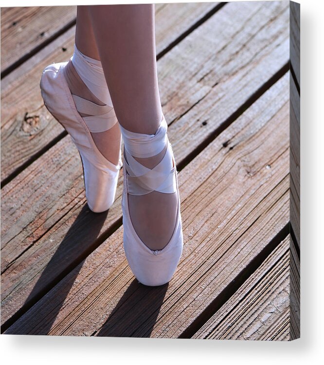 Pointe Shoes Acrylic Print featuring the photograph Pointe Shoes by Laura Fasulo