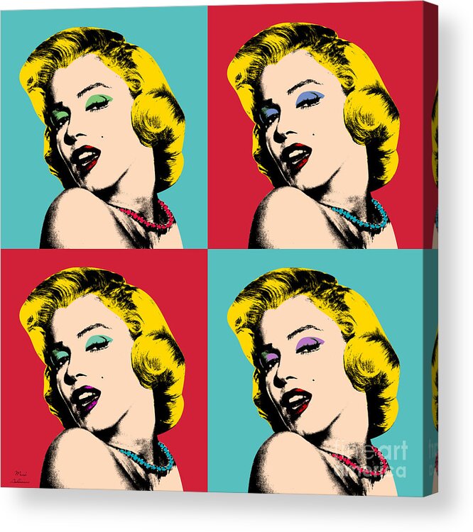 Pop Art Acrylic Print featuring the painting Pop Art Collage by Mark Ashkenazi