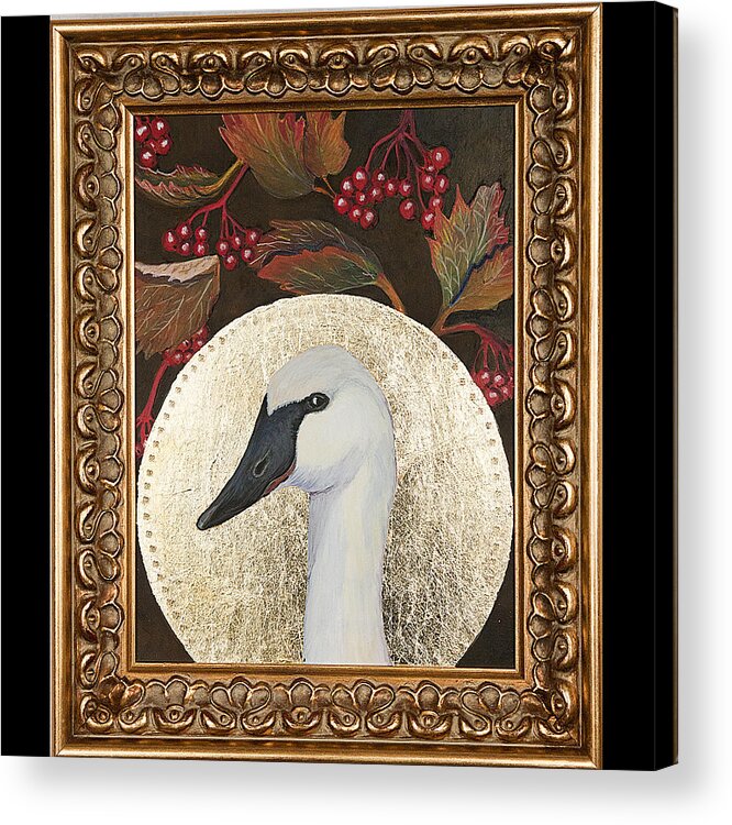 Swan Acrylic Print featuring the painting Portrait of a Trumpeter by Amy Reisland-Speer