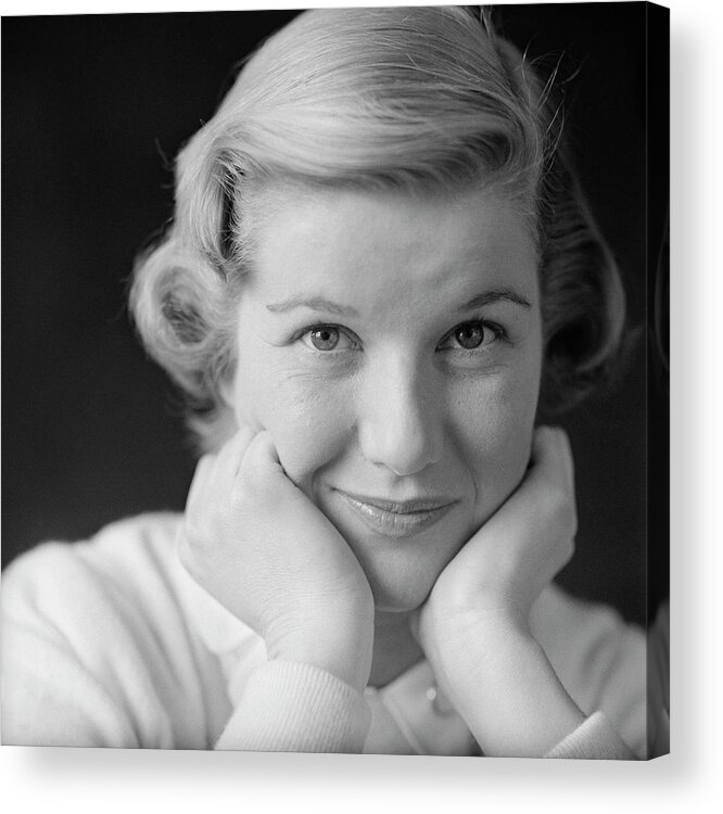 Head And Shoulders Acrylic Print featuring the photograph Portrait Of Barbara Bel Geddes by Frances McLaughlin-Gill