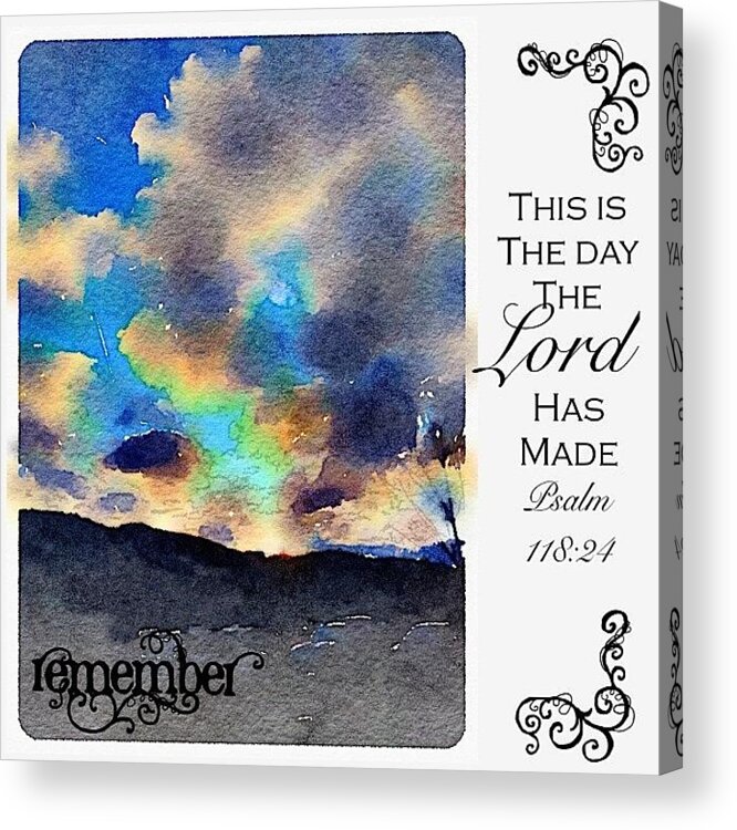 Waterlogue Acrylic Print featuring the photograph #psalm118:24 #love #sunsets #sky by Teresa Mucha