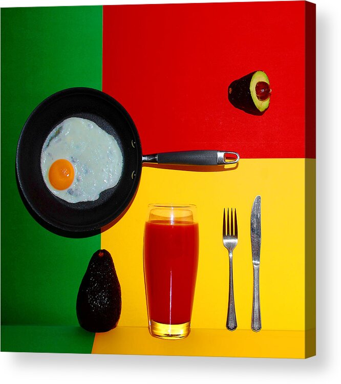 Still Life Acrylic Print featuring the photograph Psychedelic Breakfast by Andrei SKY
