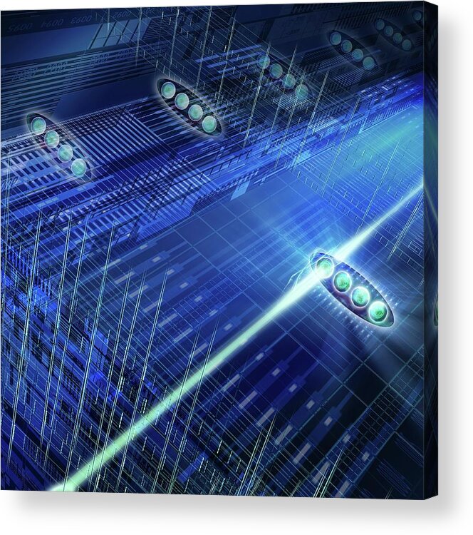 Machine Acrylic Print featuring the photograph Quantum Computer by Harald Ritsch