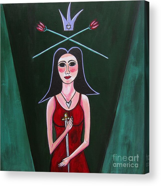 Sandra Marie Adams Acrylic Print featuring the painting Queen Mary Magdalene by Sandra Marie Adams