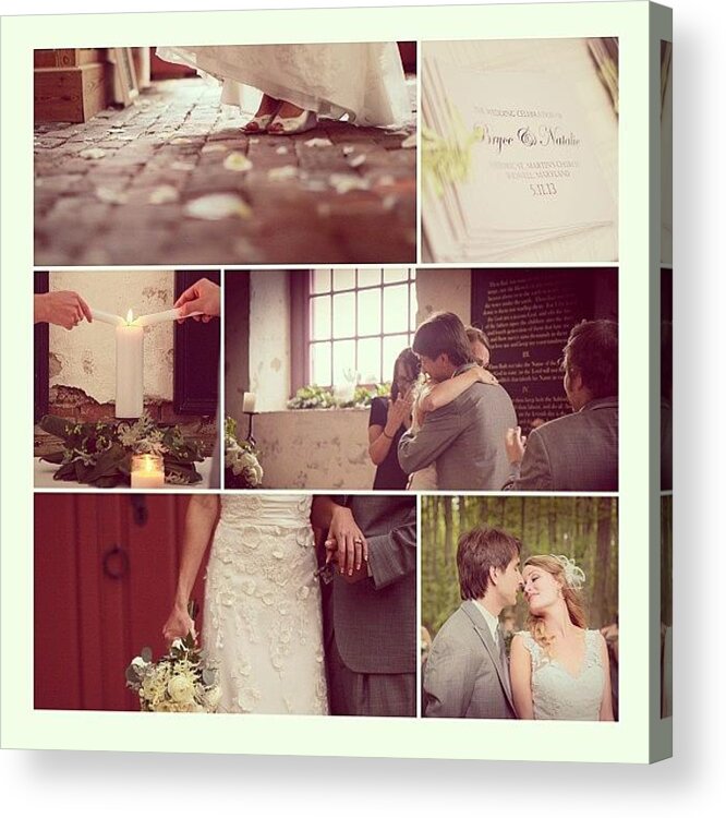 Beautiful Acrylic Print featuring the photograph Quite Possibly The #sweetest #wedding by Katie Dyck