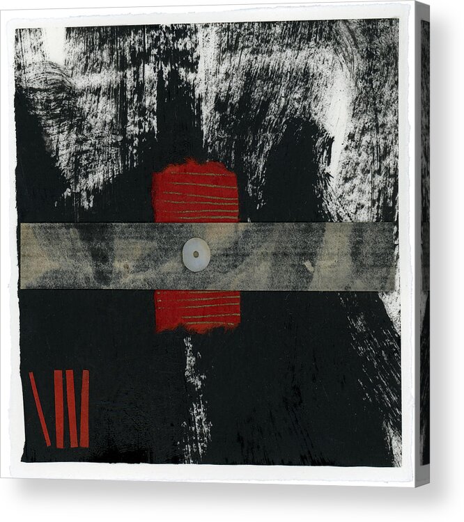 Collage Acrylic Print featuring the photograph Red Black and White Collage 2 by Carol Leigh