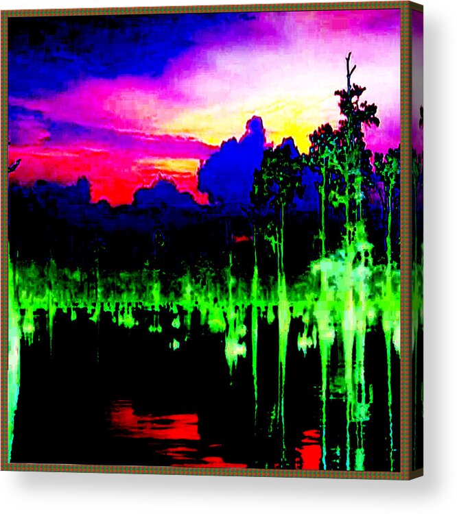 on Lake artistic re of nature photography called digital mixed media Acrylic Print by Navin Joshi - Fine Art