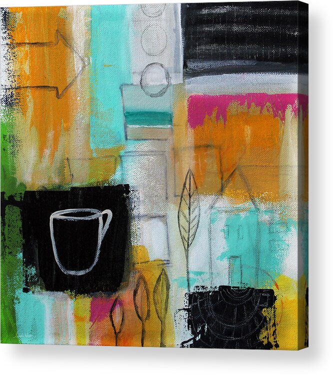 Abstract Acrylic Print featuring the painting Rituals- Contemporary Abstract Painting by Linda Woods