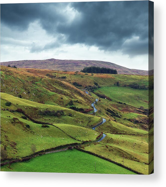 Scenics Acrylic Print featuring the photograph Road In Ireland by Mammuth