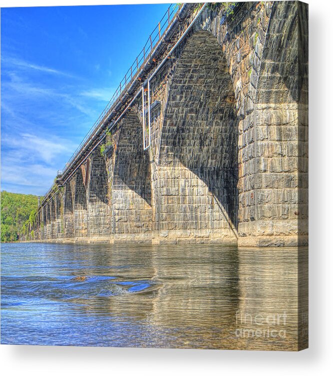Harrisburg Acrylic Print featuring the photograph Rockville Bridge by Geoff Crego