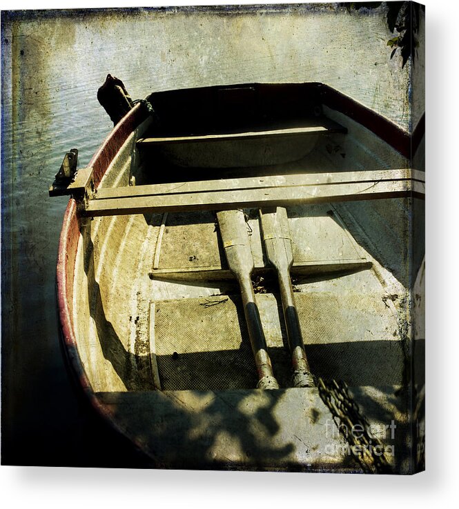 Antique Acrylic Print featuring the photograph Rowboat by Bernard Jaubert
