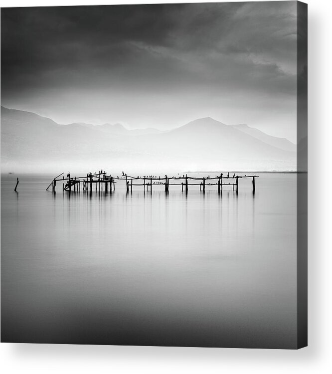 Birds Acrylic Print featuring the photograph Ruins With Birds II by George Digalakis